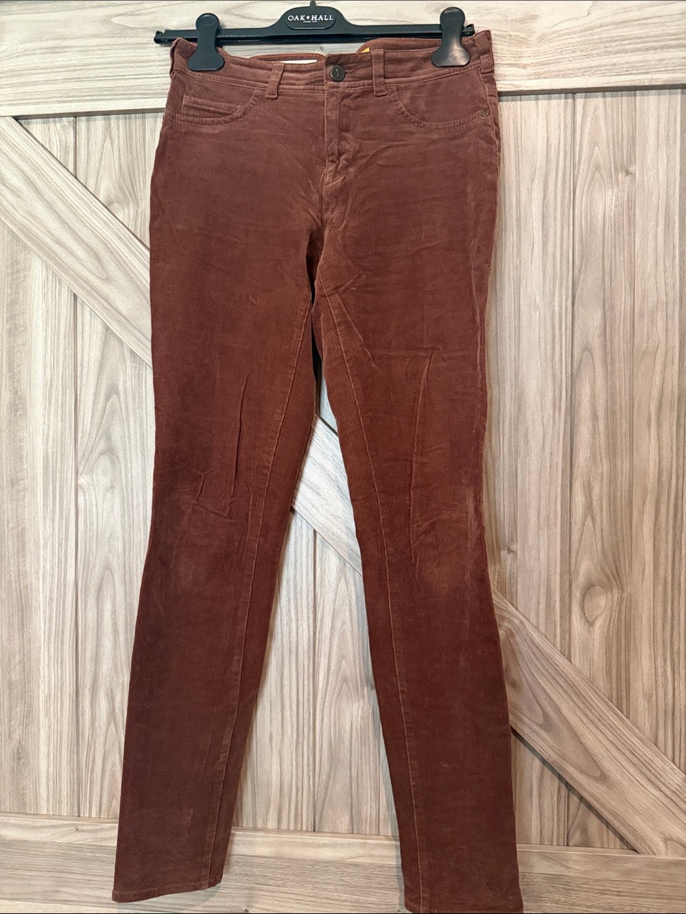Anthropologie Skinny Corduroy Jeans in Rust Brown